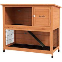 Mažų gyvūnų narvas PawHut 123x63x112cm., rudos/juodos spalvos