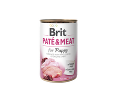 Brit Care konservai šunims Chicken&Turkey Pate&Meat for Puppy 400g.
