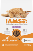 IAMS Hairball maistas katėms nuo plaukų gumuliukų 10kg