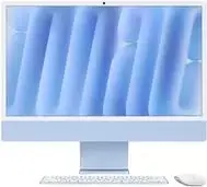 APPLE iMac Z1EQ 59,62 cm 23,5 colio standartinis stiklas M4 10 branduolių CPU/10 branduolių GPU/16 branduolių N.E. 16GB 512GB SSD Gbit Eth MM skaičių klaviatūra TID DE mėlyna (Z1EQ-MWV33D/A-07FEXR)