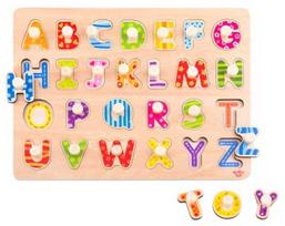 Tooky Toys „Taky Toy Puzzle Montessori“ dėlionė su kaiščių abėcėle