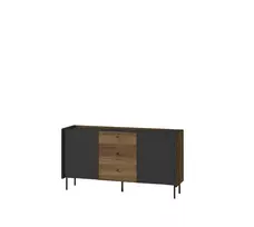 „PRESTIGO“ P5 sistema (komoda 2D3S) – Spalva: juoda/San Sebastian