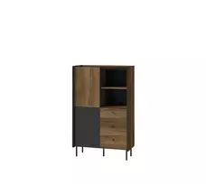 Sistema „PRESTIGO“ P4 (lentynų stovas 2D3S) – Spalva: juoda/San Sebastian