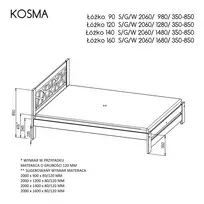 Lova „KOSMA“ – korpuso spalva: balinta pušis