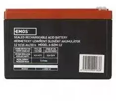 Emos nereikalaujanti priežiūros traukos švino rūgšties baterija. 12 V/15 Ah, greitasis jungiklis 6,3 mm