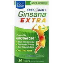 BodyGold, Ginsana® Extra, be kofeino, 30 daržovių kapsulių