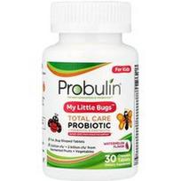 Probulin, Vaikams, My Little Bugs™, Total Care probiotikas + prebiotikas ir postbiotikas, arbūzas, 30 kramtomųjų tablečių