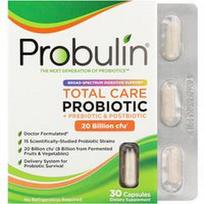 Probulin, „Total Care“ probiotikas + prebiotikas ir postbiotikas, 30 kapsulių