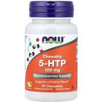NOW Foods, 5-HTP, citrusinių vaisių, 100 mg, 90 kramtomųjų tablečių