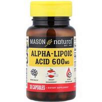 Mason Natural, Alfa-lipoinė rūgštis, 600 mg, 30 kapsulių