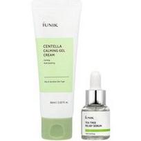 iUNIK, „Centella Edition“ odos priežiūros rinkinys, kremas ir mini serumas, 2 dalių rinkinys