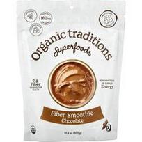 Organic Traditions, Supermaisto, skaidulų kokteilis, šokoladinis, 300 g