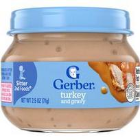 Gerber, „2nd Foods®“, vištienos filė, kalakutiena ir padažas, 71 g