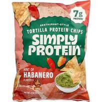 Simply Protein, Restoraninio stiliaus tortilijų baltymų traškučiai, Habanero, 130 g