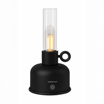 LED žibalinė lempa Forever Light Vintage FLR-02, USB-C, IP44, juoda