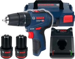Bosch Professional GSB 12V-30 akumuliatorinis smūginis gręžtuvas-suktuvas 12V 30Nm 0-1600aps./min 10mm 2x2Ah lagamine