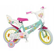 Toimsa TOI149 Hello Kitty vaikiškas dviratis, 14", plieno rėmas, 9.5kg, 105-117cm, 37kg, 4m+, būgno stabdžiai, krepšys