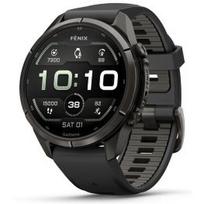 GARMIN Fenix 9 Pro 43mm AMOLED inReach, Carbon Gray DLC Black/Pebble sportinis laikrodis 010-04335-11