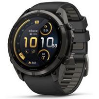 GARMIN Fenix 9 Pro 51mm AMOLED inReach, Carbon Gray DLC Titanium Black/Pebble sportinis laikrodis 010-04337-11