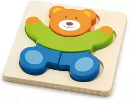 Viga Toys VIGA Pirmoji medinė dėlionė kūdikiams Meškiukas