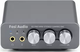 „Fosi Audio K5 PRO“ ausinių stiprintuvas – DAC su ausinių stiprintuvu, skirtas žaidėjams