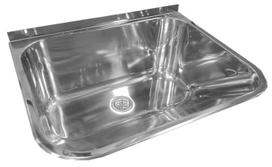Nerūdijančio plieno plautuvė L5040PB su sifonu ir sieniniais laikikliais 0.9 mm 535x430x230x0.9