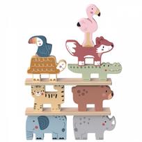 Mediniai kaladėlės Dėlionė Gyvūnai Montessori 9 vnt. TOOKY TOY