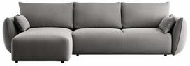Kampinė sofa - lova Cosmopolitan Design Matera Salvador 17, pilka sp., kairinė, 173 x 253 cm x 86 cm