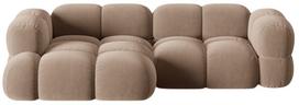Kampinė sofa Cosmopolitan Design Loretto Vogue 3, tamsaus smėlio spalva, kairinė, 147 x 250 cm x 68 cm