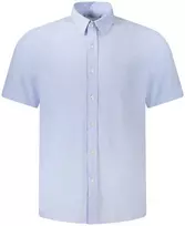 Błękitna koszula vyriška Guess Jeans w drobną kratę
