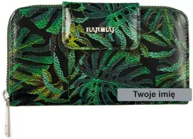LORINA Grawerowany Portfel damski BajuBaj ze skóry naturalnej RFID
