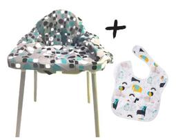 Maitinimo kėdutės užvalkalo ir seilinuko rinkinys Baby Planet, Dots