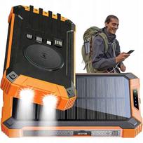 Išorinė baterija su saulės įkrovimu, 30000mAh