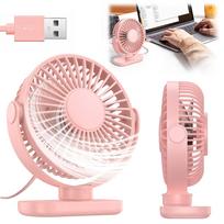 Mini USB stalinis ventiliatorius TOPK K62C, rožinis