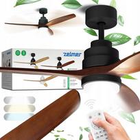 Lubų ventiliatorius ZELMER su LED, tylus, 6 režimai, juodas/ėjiškas