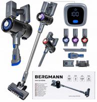 Belaidis vertikalus dulkių siurblys BERGMANN 450W, LED, 3 galios režimai