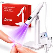 Nešiojama UV LED lempa nagams su USB-C ir stovu