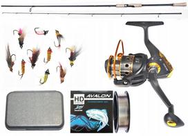 Spiningas TACHIBANA Ultra Light 270, 2-8 g, su ritė KFB 3000, muselės ir dėžutė