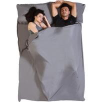 Miegmaišio įdėklas dviems, 188x216 cm, su užtrauktuku, pilkas, Tough Outfitters