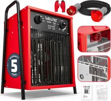Elektrinis šildytuvas WELLTEC EHD90, 9 kW, 1198 m³/h, su kabeliu