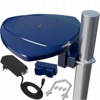 Lauko antena DVB-T2, Full HD, 4K, 8K, UHF, su GSM filtru ir maitinimo adapteriu, 1 m