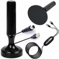 Kambarinė aktyvi TV antena STRONG, DVBT-2, FHD/4K, su LTE filtru ir magnetiniu stiprintuvu