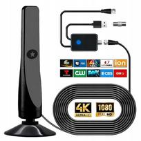 Kambarinė DVB-T2 4K HD antena su stiprintuvu, magnetu ir LTE/FM filtru