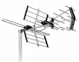 DVB-T2 kryptinė lauko antena, 80 km, su MUX8, LTE filtru, UHF/VHF, HD/4K