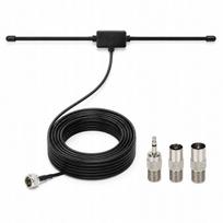 Radijo antenos komplektas DAB/FM, dipolis, 75 omų, F jungtis, 3 m laidai