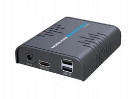 HDMI į IP keitiklis su USB prailginimo kabeliu Spacetronik KVM adapteris, iki 120 m
