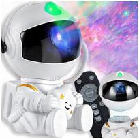 Naktinė lempa projektorius „Astronautas“ su nuotolinio valdymo pultu, žvaigždžių ir kosmoso efektai