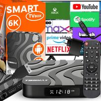 Išmanioji TV priedėlis T95MAX su Android 9, 6K, WiFi, HDR, USB 3.0, pultelis ir HDMI laidas
