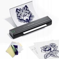 Belaidis terminis A4 tatuiruočių spausdintuvas su Bluetooth, su 10 popieriaus lapų