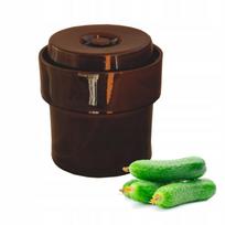 Keraminis 5 l bronzinis hermetinis puodas agurkams, virtuvei